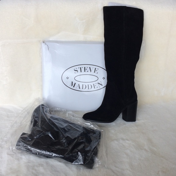 NEW IN BOX Steve Madden Real Suede Knee-High Boots - Picture 2 of 11